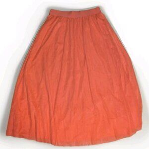 Boden Orange Tulle Full Midi Skirt - Size 12 - Pre-owned